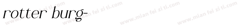 rotter burg字体转换